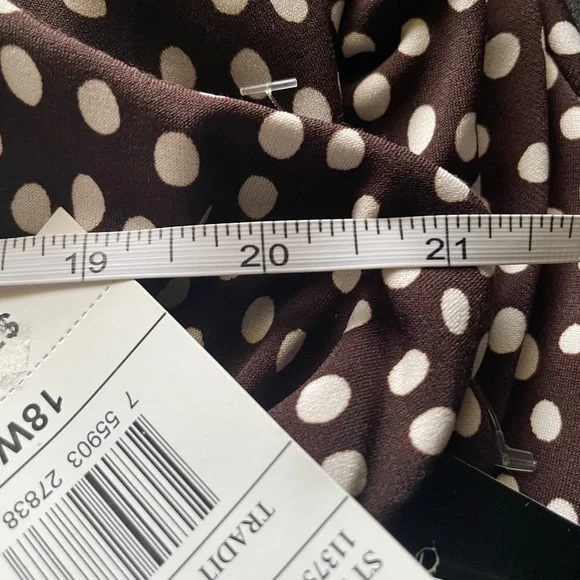 Perceptions Women’s Size 18W Polka Dot Dress - Picture 10 of 12